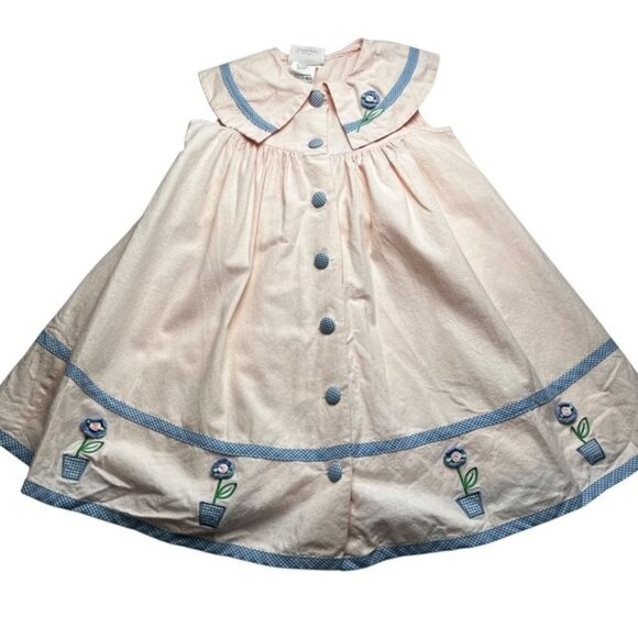 Bonnie Jean Other - Vintage Bonnie Jean Pink and Gingham Dress Size 6 Made in USA